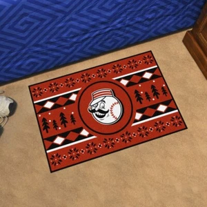 MLB - Cincinnati Reds Holiday Sweater Starter Mat Accent Rug - 19in. x 30in. - Picture 1 of 5