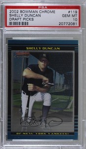 2002 Bowman Chrome Draft Picks & Prospects Shelley Duncan PSA 10 Rookie RC