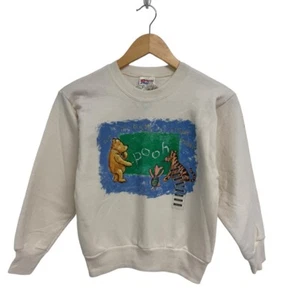 Vintage Hanes Activewear Girls Fleece Lined Crew Neck Pullover Sweatshirt Size M - Picture 1 of 12