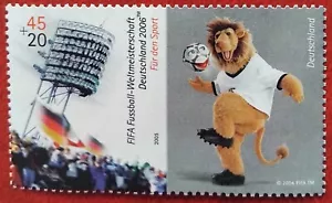 BRD 2005 Fußball Weltmeisterschaft 2006 Goleo VI WM Maskottchen ungestempelt - Bild 1 von 2