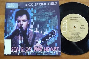 RICK SPRINGFIELD 1985 STATE OF THE HEART 45 rpm VINYL 7" MINT RECORD - Picture 1 of 2
