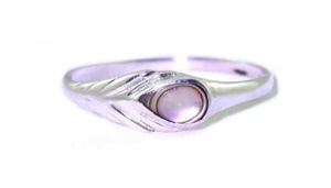 Abalone Cabochon Gemstone Sterling Silver Ring Size 7.75 to 9 YOU SELECT SIZE - Imagen 1 de 4