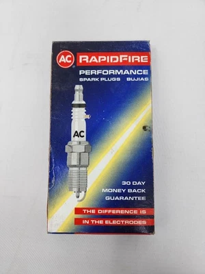 NOS Vintage AC Rapidfire #1 Performance Spark Plugs 8 CR42TS CR43TS Gap .045 New - Image 1 of 4