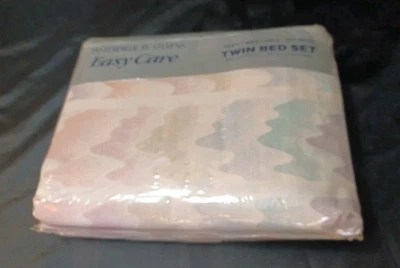 Vintage Twin Sheet set & Pillowcase 1980's Southwest Misty Tastemaker Stevens - Image 1 of 4