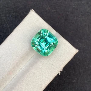 Natürlicher grüner Kunzit facettierte Kissenform loser Edelstein für Schmuck 11,85 kt - Bild 1 von 6
