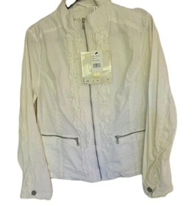 Vintage Damen Big Chill Jacke, Größe L, weiß, 100% Baumwolle, leicht Neu mit Etikett - Bild 1 von 18