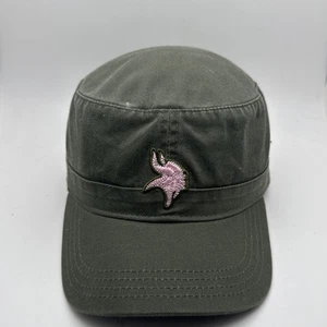 Minnesota Vikings Cadet Cap/Hat NFL Olive Green Adjustable Football - Picture 1 of 5