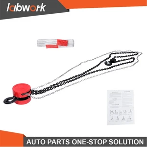 Labwork 6600lbs 10ft Manual Steel Chain Hoist Puller Block W/ 360° Swivel Hooks - Picture 1 of 15