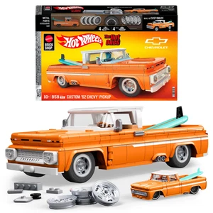 Mattel Brick Shop Hot Wheels Custom ’62 Chevy Pickup Kit de Juguete de Construcción, 858 Piezas - Imagen 1 de 6