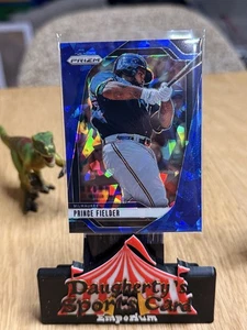 2025 Panini Prizm Prince Fielder Blue Cracked Ice Prizm Milwaukee Brewers - Picture 1 of 2