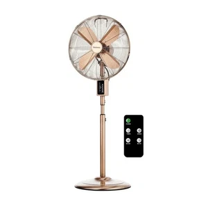 Holmes 16" Copper Digital Metal Stand Fan 75° Oscillation 3 Speeds 4 Blades New - Picture 1 of 9