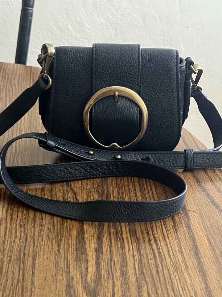 Bolso Bandolera Polo Ralph Lauren Cartera Cuero Negro Guijarro Foto 1 de 4