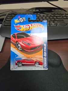 2012 HOT WHEELS RED FERRARI 458 ITALIA, HW ALL STARS #10/10, HW #130 - Picture 1 of 7