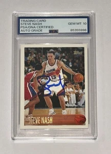 Steve Nash 1996 Topps Chrome Rookie Card - PSA/DNA Gem Mint 10 - Bild 1 von 2