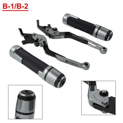 For BMW K1300 S/R/GT K1200S Handlebar Grips Brake Clutch Levers Sets Titanium - Image 1 of 4