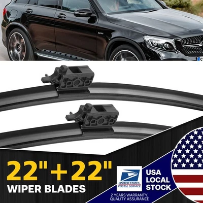 Juego limpiaparabrisas delantero 22" y 22" nuevo para Mercedes-Benz GLC300 2016-2021 Foto 1 de 4