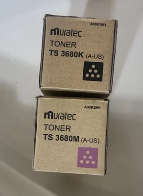 SET OF 2 - MURATEC TS 3680K & 3680M TONER CARTRIDGES - Image 1 of 2