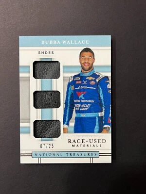 2020 Panini National Treasures Bubba Wallace #TRU-BW Triple Race Used Shoe /25 - Image 1 of 2