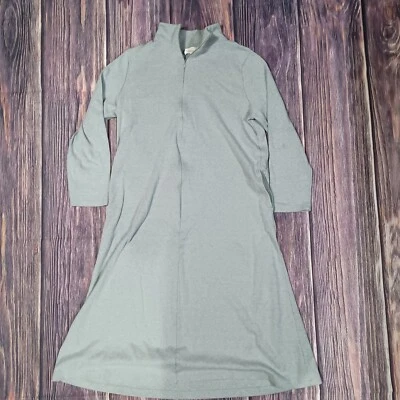 Stan Herman Ladies Robe Long Sleeve Mid Zip Size Small Gray  - Image 1 of 4