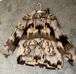 Vintage Hand Crafted Alpaca Sherpa Coat Size Medium - Picture 1 of 4
