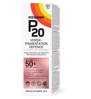 Riemann P20 Hyper-Pigmentation Defence Face Light Cream for dark spots SPF50*NEW