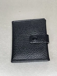 Regent Gallery Picture Wallet Tri-fold 2x3 Italian Leather Photo Wallet Black - Picture 1 of 5