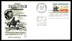 USA, SCOTT # 1176, WITH INSERT FLEETWOOD FDC COVER OF 1961 RANGE CONSERVATION - Picture 1 of 2