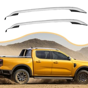 2Pcs for Ford Ranger T9 2023-2025 Silver Aluminum Roof Rail Rack Side Rail Bar - Picture 1 of 8