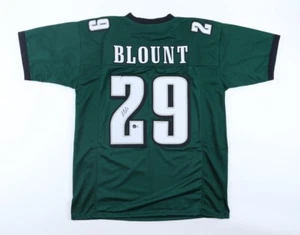 LEGARRETTE BLOUNT SIGNED AUTOGRAPHED PHILLY EAGLES CUSTOM JERSEY BECKETT COA - Picture 1 of 3