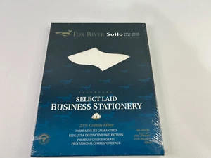 Fox River SoHo Select Laid Business Stationery Paper 100 Sheets White - Picture 1 of 3