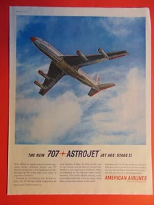 American Airlines 707 Astro Jet 1961 anuncio impreso vintage - Imagen 1 de 1