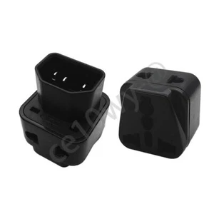 Adaptador de alimentación todo en uno combo enchufe IEC320 C14 C13 a EE. UU. Europa Reino Unido Australia - Imagen 1 de 6