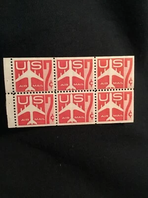 C60a....Red Jet Plane...MNH...V/VF...BKLT PANE. REF#66 - Image 1 of 2