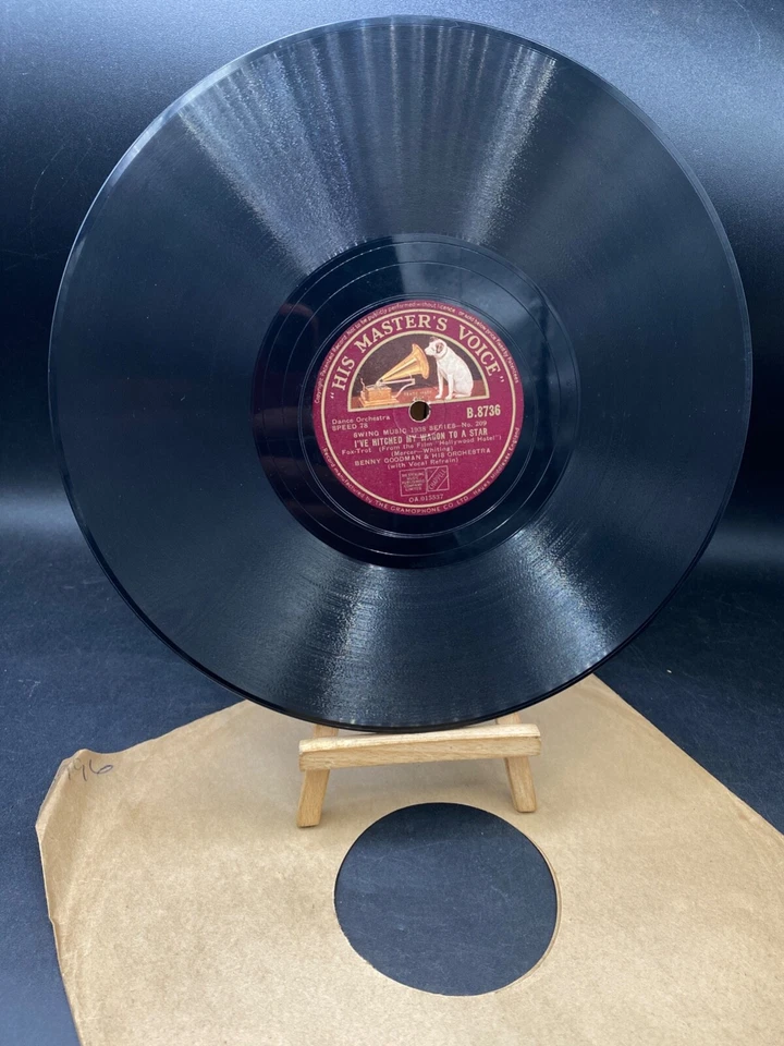 BENNY GOODMAN Let That Be A Lesson to You 78rpm HMV B. 8736 Vintage 1938 Jazz Foto 1 de 4