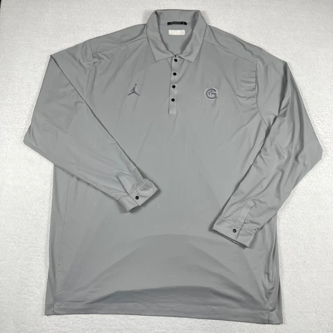 Georgetown Hoyas Polo Shirt Mens 4XLT Gray Tiger Woods Elite Jordan Nike Golf Cover
