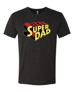 Super Dad Best Dad Fathers Day Men Premium Tri Blend Tshirt - Picture 1 of 16