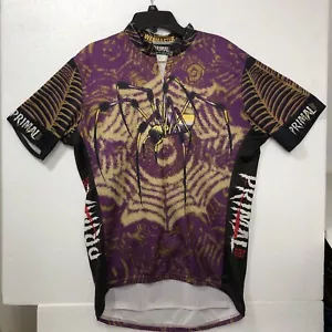 Primal Wear Webmaster Spider 3 Rear Pocket Cyclist Jersey Size Large - Picture 1 of 6