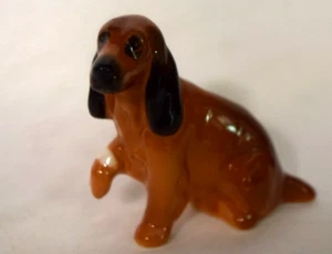 Royal Doulton Cocker Spaniel Hund rotbraun 2 1/4" groß - Bein verletzt - Bild 1 von 3