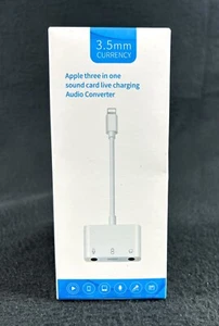 Apple Three In One Sound Card Live Charging Audio Converter New Open Box - Picture 1 of 2