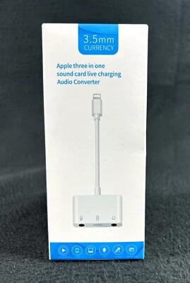 Apple Three In One Sound Card Live Charging Audio Converter New Open Box - Image 1 of 2