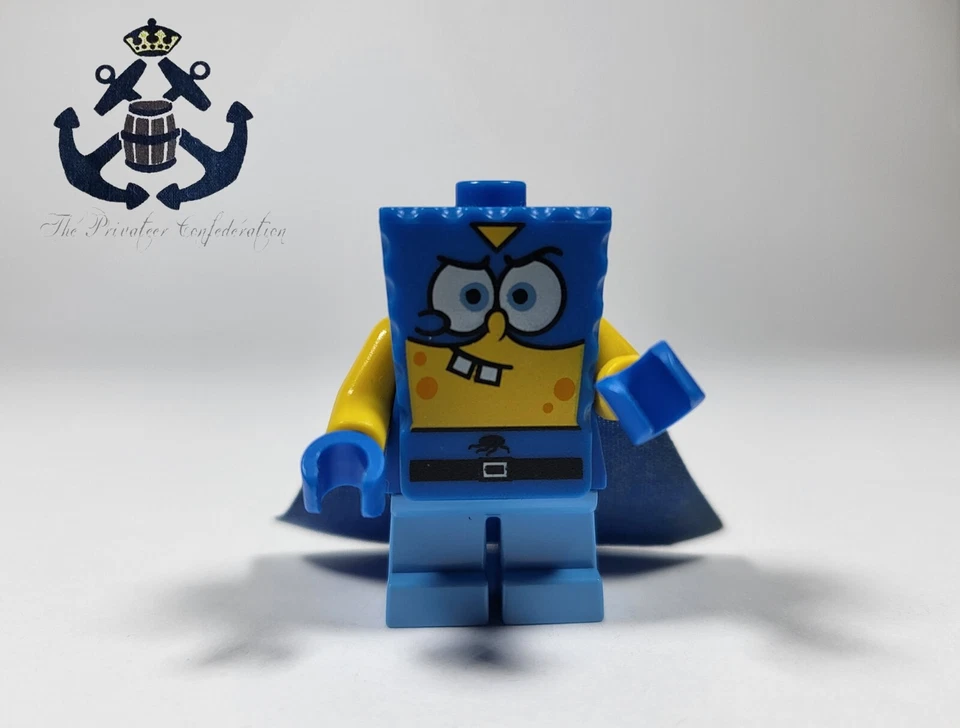 Lego minifigura 2010s Bob Esponja Calça Quadrada Super Herói bob025 + Capa - De 3815 - Imagem 1 de 1