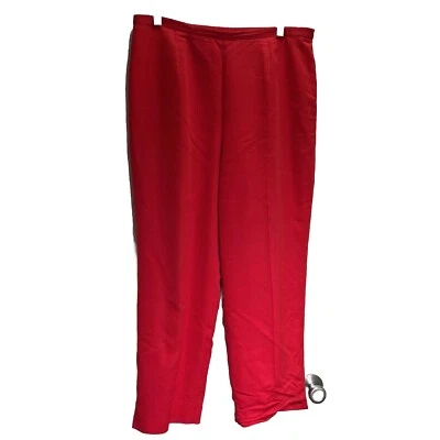 Pantalones al tobillo Pendleton para mujer 14 de seda/algodón rojos totalmente forrados Foto 1 de 4
