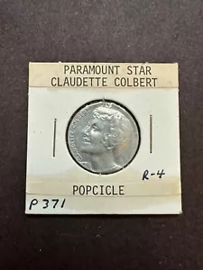 Ficha de novedad de estrella de cine coleccionable de helado Claudette Colbert Paramount Star - Imagen 1 de 2