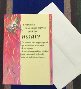 Tarjeta de felicitación española del Día de la Madre -Se neccesita una muj (A32) - Imagen 1 de 5