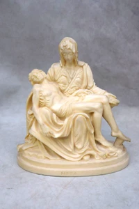 Estatua de Piedad, Mármol Fundido, Hecha en Italia, 7 1/4" Ht. (CU547) Chalice Co - Imagen 1 de 9