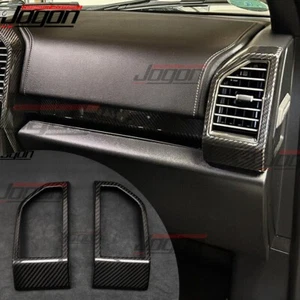 Platinum Real Carbon Dashboard Outlet Vent Cover For Ford F150 Raptor 2015+ Pair - Picture 1 of 12