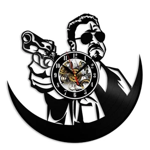 Orologio da parete in vinile Big Lebowski arte arredamento casa design miglior regalo compleanno vacanze - Foto 1 di 3