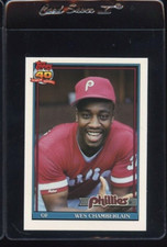 1991 TOPPS TIFFANY #603 WES CHAMBERLAIN ROOKIE RC PHILADELPHIA PHILLIES