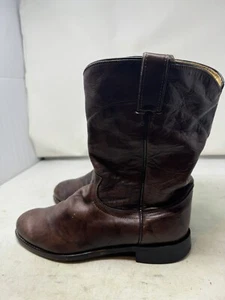 Justin Boots Roper Herren 9 EE breit braun marmoriertes Leder Western Cowboy Ranch 3162 - Bild 1 von 11