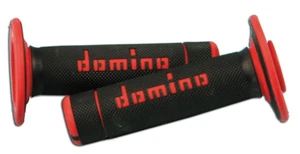 Domino Coppia Manopole Domino enduro rosso/nero universali - Foto 1 di 2